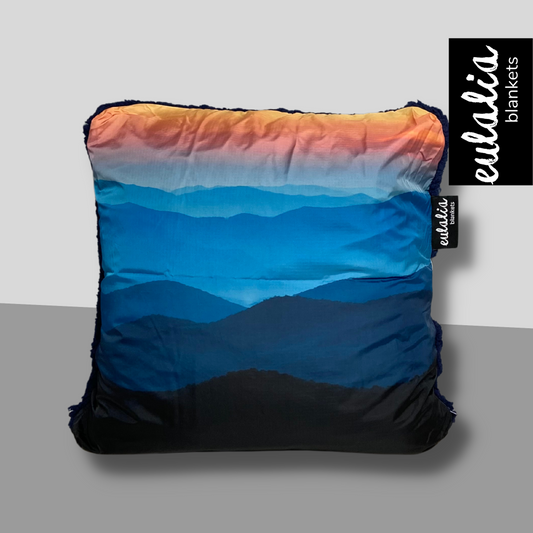 NEW Pillowcase for your Outdoorblanket | Picnic blanket - blue mountains
